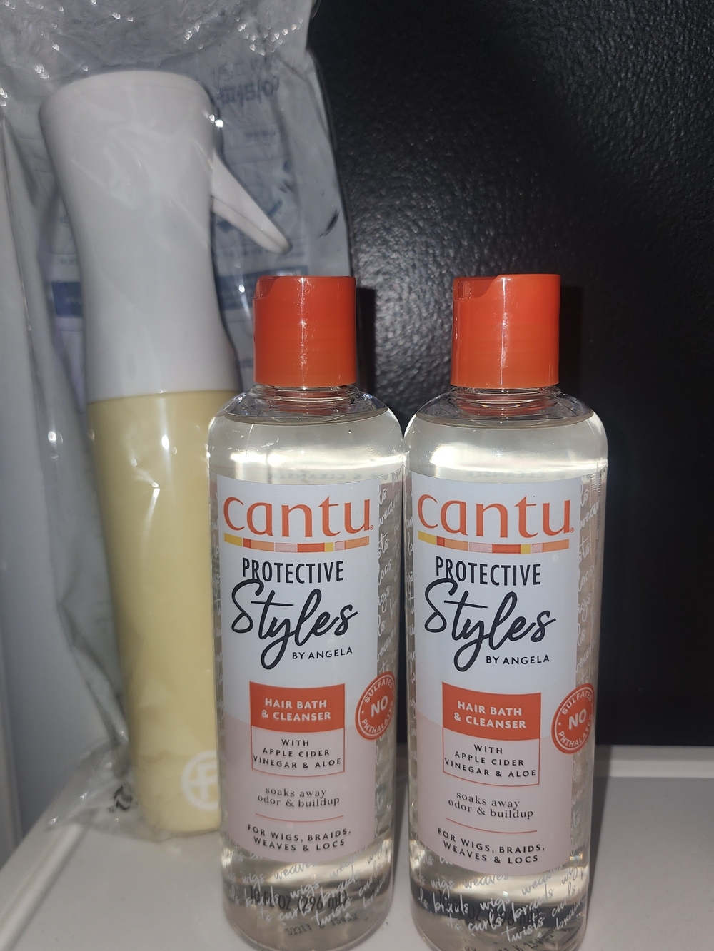 2 Cantu Protective Styles Hair Bath & Cleanser With Hair Spray Bottle